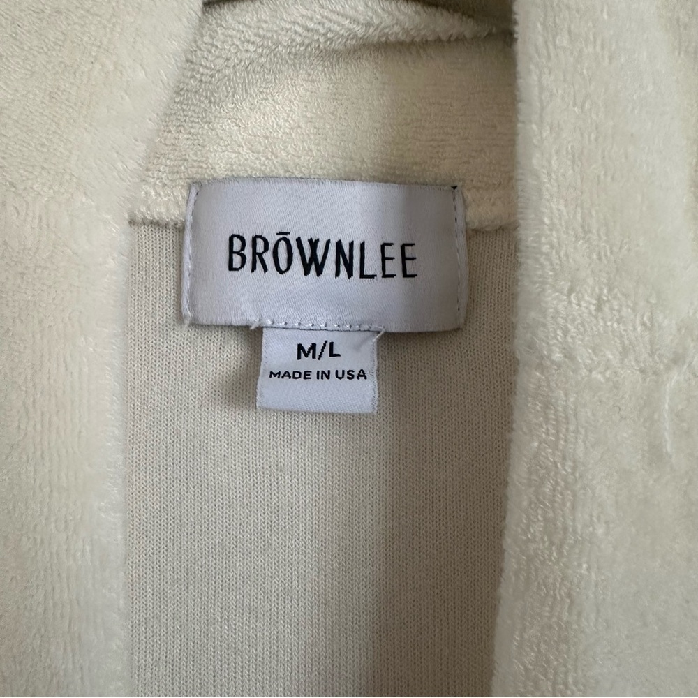 Brownlee Terry Cream Robe Size M/L - Picture 10 of 14